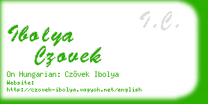 ibolya czovek business card